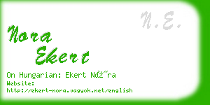 nora ekert business card